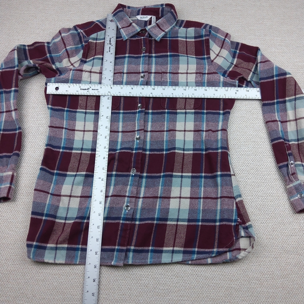 Woolrich Womens Plaid Button Up Flannel Shirt Sz S/P Cotton Cabincore Western - Picture 10 of 14